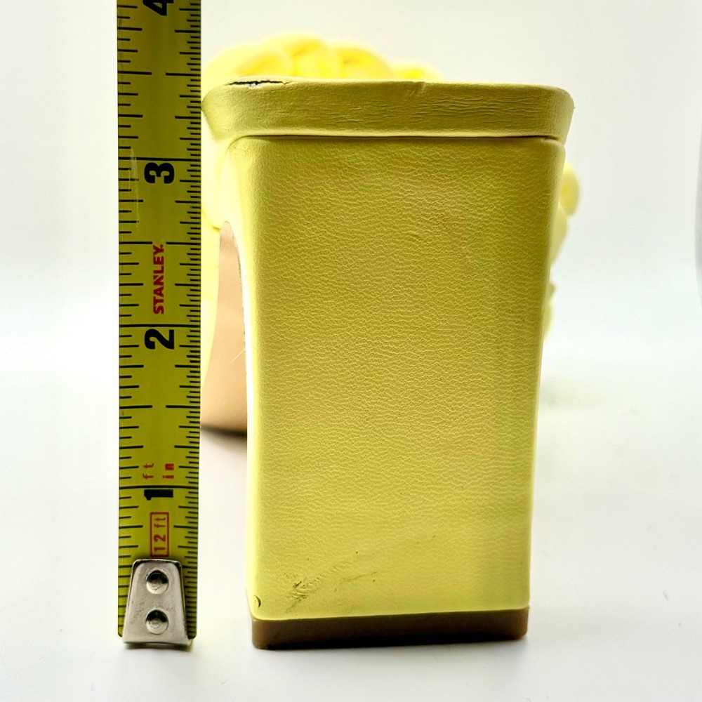 BCBGeneration | Yellow Braided Square Toe Block H… - image 6